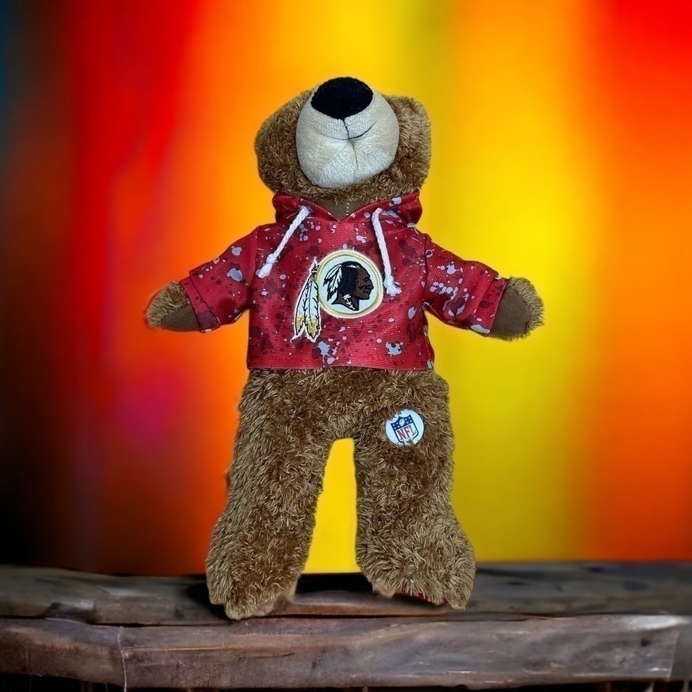 Washington Redskins Plush Bear Stuffed Animals NFL Football Sweatshirt Hooded